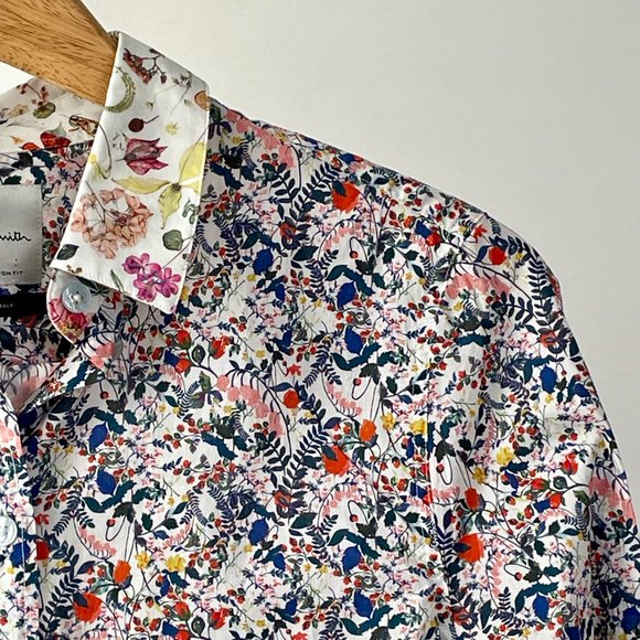 NEW Women's Paul Smith Cotton Kensington Shirt, Multicolour Floral, Size 40 (S) - Picture 3 of 10
